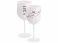 2 x Moët & Chandon Ice Imperial Champagner Acryl-Glas 0.45l Becher Kelch...