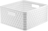Rotho Country Aufbewahrungskiste 14l in Rattan-Optik, Kunststoff (PP) BPA-frei,