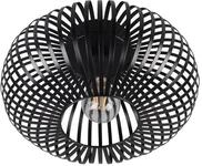 meineWunschleuchte Deckenleuchte mit Metall Gitter Lampenschirm in Schwarz matt...