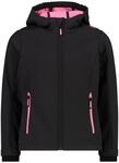 CMP - Softshelljacke f&uuml;r Kinder, Anthrazit-Pink Fluo, 164