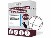 PiuPet® Katzennetz I 8x3m I transparent I inklusive Montagematerial I...
