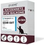 PiuPet&reg; 4x3m Katzennetz f&uuml;r Balkon & Fenster - Transparent & Rei&szlig;fest |...
