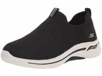 Skechers Damen Go Walk Arch Fit Iconic Sneaker, Black Textile Trim, 40 EU
