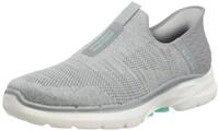 Skechers Damen GO Walk 6 Fabulous View Sneakers,Sports Shoes, Gray Textile/Trim, 36