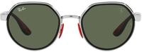 Ray-Ban Sonnenbrille RB3703M F00771 Unisex Farbe Silber Dunkelgr&uuml;n Glasgr&ouml;&szlig;e 51 mm