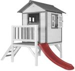 AXI Beach Lodge XL Spielhaus aus Holz in Wei&szlig; mit Roter Rutsche | Kleiner...