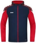 JAKO Herren Kapuzenjacke Performance, Marine/Rot, S