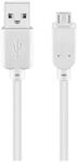goobay Micro USB Kabel 5m wei&szlig;, extra langes Ladekabel und Datenkabel, USB A auf