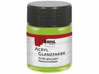 KREUL 79517 - Acryl Glanzfarbe, 50 ml Glas in lindgrün, glänzend-glatte...