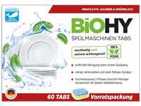 BiOHY Spülmaschinen Tabs (60 Tabs) | 2-Phasen- hochwirksamer Geschirr-Reiniger 