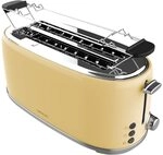 Cecotec Toaster 4 Scheiben Toast&Taste 1600 Retro Double Beige, 1630 W, 2 Breite und