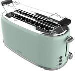 Cecotec Toaster 4 Scheiben Toast&Taste 1600 Retro Double Green, 1630 W, 2 Breite und