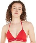 Tommy Hilfiger Damen Bikini Oberteil Triangel Gepolstert, Rot (Primary Red), XL