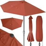 Kingsleeve&reg; Sonnenschirm Halbrund 2,7m Abdeckung UV-Schutz 80+ Balkon Terrasse