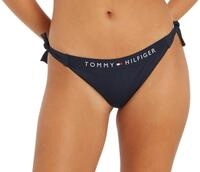 Tommy Hilfiger Damen Bikinihose Seitliche Schn&uuml;rung Side Tie Cheeky Sport, Blau