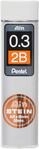 Pentel Ain STEIN C273 Feinmine, 15 Minen je Dose, 0.3 mm, H&auml;rtegrad 2B (1 Dose)