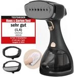 LEBENLANG Steamer Dampfgl&auml;tter TESTSIEGER - 1500W & 300ml I Schwarz