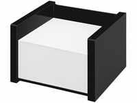 Wedo 637001 Zettelbox Black Office, aus Acrylglas, inklusive 500 Blatt Notizpapier,