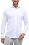 ETERNA Long Sleeve Shirt MODERN FIT Soft Tailoring Jersey White Uni Hemd,