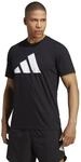 adidas Herren Train Essentials Feelready Logo Training Tee, Black/White, XS