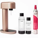 Mysoda: Ruby Set - Wassersprudler aus Aluminum mit 1L und 0.5L Quick-Lock BPA-frei