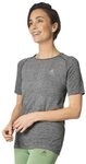 Odlo Damen Kurzarm Laufshirt Essentials Seamless, Stone Grey Melange, S