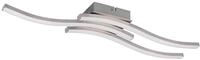 Reality Leuchten LED Deckenleuchte Route R62473407, Metall Nickel matt, Kunststoff