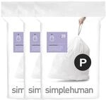 simplehuman CW0263 Code P passgenaue M&uuml;llbeutel, 50-60 Liters, 3 x Packung mit 20