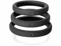 Perfect Fit Brand Xact-Fit 3-Ring-Kit M-L Penisring-Set Silikon schwarz