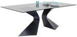 Kare Design Tisch Gloria, Schwarz, Rechteckiger Esstisch f&uuml;r 6-8 Personen,