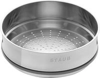 STAUB D&auml;mpfeinsatz, rund 24 cm Edelstahl Silber starke Silikondichtung