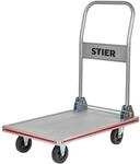 STIER Plattformwagen, Aluminium, Transportwagen, Klappbar, Tragkraft 150 kg,