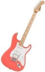 Squier Stratocaster HSS MN Tahitian Coral - E-Gitarre