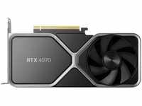 NVIDIA GeForce RTX 4070 Founder's Edition (FE) Grafikkarte, Titan und Schwarz,