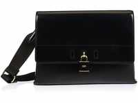 DKNY Women's Palmer Bag in Smooth Leather Crossbody, Black/Gold