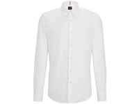 BOSS Herren Rickert Regular-Fit Hemd aus Bio-Oxford-Baumwolle Weiß XXL