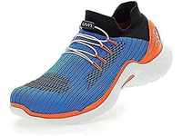 UYN Herren City Running Sneaker, Blue/Orange, 42 EU