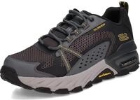 Skechers Herren Max Protect Walking-Schuh, Black Leather Synthetic Mesh Charcoal