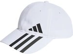 adidas Unisex 3-Stripes AEROREADY Baseball Cap, White / Black / Black, M