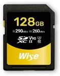 Wise SDXC UHS-II V90 128 GB R:290 MBs/W: 260 MBs WI-SD-N128 Marke