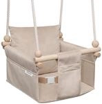 MAMOI Kinderschaukel mit Sicherheitsgurt, h&ouml;henverstellbar 150&ndash;190 cm, Schaukel