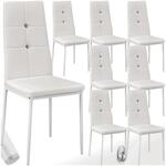 tectake&reg; 8er Set St&uuml;hle Esszimmer, 8X bequemer Stuhl Kunstleder mit...