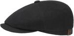 Stetson Hatteras Noir Schirmm&uuml;tze Uni meliert Damen und Herren Herbst Winter schwarz