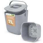 YourCasa Biom&uuml;lleimer K&uuml;che 7L - Komposteimer mit herausnehmbarem Sieb &...
