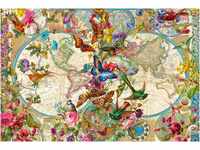 Ravensburger Puzzle 17117 Weltkarte mit Schmetterlingen 3000 Teile Puzzle