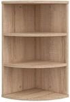 Vicco Eckregal Ecki, Sonoma, 30 x 60 cm, zur Wandmontage mit DREI offenen