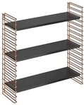 ESTANTERIA 3 PISOS TOMADO COBRE-NEGRO