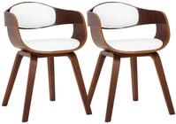 CLP 2er-Set Esszimmerst&uuml;hle Kingston, ergonomisch mit gepolsterter...