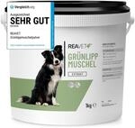 TESTURTEIL SEHR GUT 2026 ReaVET Gr&uuml;nlippmuschel Extrakt Pulver 1kg f&uuml;r Hunde &