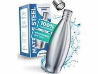 MATE OF STEEL® 100% Plastikfreie 1000ml Edelstahl Flasche Kompatibel mit...